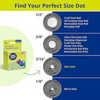 Glue Dots, Mini Dots, Double-Sided, 3/16", 300 Dots, DIY Craft Glue Tape, Sticky Adhesive Glue Points, Liquid Hot Glue Alternative, Clear