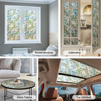 Finnez Window Privacy Film 3D Static Cling Window Film, No Glue Heat Control & 96% UV Blocking for Home Office, Decorative Frosted Glass Cover 45.2 Inch x 6.5 Feet