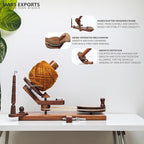Mars Exports - Wooden Yarn Winder for Knitting and Crocheting, Wooden Yarn Swift Hand Operated Large Yarn Ball Winder, Heavy Duty Yarn Winder (ONLY Winder Rosewood)