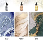 Metallic Alcohol Ink Set: Bronze Alcohol Ink, 3 pcs 0.51 fl oz (15 ml) Each
