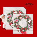20-ct 13x13 Christmas Paper Decoupage Napkins, 3-Ply Servilletas Tissue Napkin for Dinner and Parties, Disposable Napkins (Wreath X)