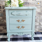 Chalky Chicks All-in-One Chalk Paint for Furniture or Cabinet - 4Fl Oz - Matte Finish Cancun Blue (Light Blue) for Metal, Wood Furniture Paint - No Sanding All-in-One for Home Decor & Crafts, USA Made