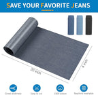 HTVRONT Iron on Patches for Clothing Repair 4 Rolls - Denim Patches for Jeans Kit 4" by 20", 4 Rolls of Iron On Denim Patches for Jeans Inside & Clothing Repair (Blue)