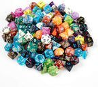 Coyeekn DND Dice Set, 20 x 7 (140 Pieces) Polyhedron Dice 20 Colors Dice for Dungeons and Dragons DND RPG MTG Table Games D4 D8 D10 D12 D20 with 1 Large Flannel Bag