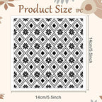 CHGCRAFT Plaid Pattern Polymer Clay Texture Sheets Rhombus Style Silicone Texture Stamp Clay Texture Mat Modeling Pattern Pad Sheets for Jewelry and Earrings Tools, 5.5x5.5 inch