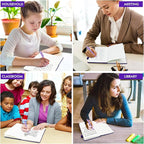 feela 5 Pack Journal Notebook Bulk for School, Hardcover Business Notebooks Classic Ruled Lined Journals with Pen Holder for Work Note Taking, with 5 Black Pens, 120 GSM, 5.1”x8.3”, A5, Purple