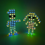 TOSY Magnet Cube 2x2 - 8 Blocks, 2 in 1 Toy: 2x2x2 Puzzle Cube and Customizable Infinity Cube, Glowing, UV Flashlight, Fidget/STEM/STEAM Magnet Tiles Birthday Gift for Kids/Teens/Adults, 2-Pack