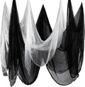 Boao Halloween Cheese cloth 85 x 197 Inch White and Black Cheesecloth Roll for Crafts Large Cotton Muslin Gauze Fabric for Halloween Outdoor & Indoor Spooky Decoration