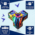 Shashibo Squared Shape Shifting Box – Next Generation XL STEM Magnetic Fidget Cube That Transforms Into Over 70 Shapes – Pairs w/All Shashibo Cubes - Download Fun in Motion Toys Mobile App (Infinity)