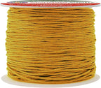 Mandala Crafts 1mm 109 Yards Dark Goldenrod Cotton Waxed Cord for Jewelry Making Bracelet Cord Waxed String - Beading String Thread Jewelry Cords for Necklaces String