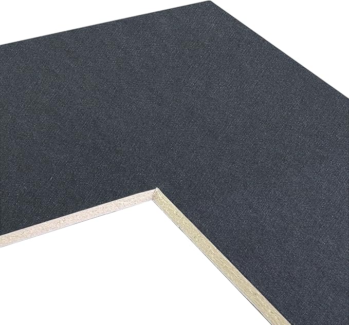 Craig Frames B573 Pre-cut Mat Board for A2 Print, 19x25, Graphite Black