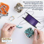 Soft Flex 49 Strand Beading Wire - Medium 0.19 Diameter - 100 Feet Nylon Design Wire