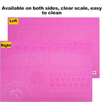A5 Cutting Mat, Self Healing Sewing Mat, Craft Mat Double Sided 3-Ply Craft Cutting Board for Sewing Crafts Leather Fabric Scrapbooking Project Art Supplies, 8.6“ x 5.9”, Purple