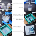 Silicone Mold Making Kit - 76oz Elastic Liquid Silicone Rubber for Making Silicone Mold, Casting - Fast Cured Translucent 18A Molding Silicone for DIY Resin Molds, Candle Molds, Soap Mold, Crafts