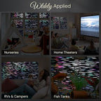 rabbitgoo Window Privacy Film, Total Blackout Window Film, Stained Glass Heat Control Glass Thermal Sticker, Room Darkening Door Cover, Anti-UV Privacy Cling with Installation Tools, 17.5" x 118.1"