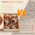 KAAYEE Wooden Jigsaw Puzzles-Wooden Puzzle Adult Unique Shape Advanced Phoenix Wooden Jigsaw Puzzle for Adult, Family Puzzles 21.6 * 20in 680pcs
