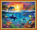 Dooxvey Cross Stitch Kits for Adults Beginners - Full Range of Stamped Kits - 11CT Cross Stitch Patterns - Underwater World - 16x20 inch