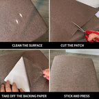 Fabric Repair Patches, 17X158 Inch Linen Repair Tape Self-Adhesive Fabric Patches Durable, DIY Large Linen Tape for Sofa, Couches, Furniture, Chair, Clothing （17X158 Inch, Blue Grey）