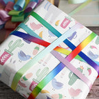 MEEDEE Pastel Rainbow Satin Ribbon - 3/8 inch Craft Gift Wrapping Wedding Pride Party Birthday Party Decoration Hair Bow - 50 Yards