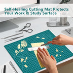 Cutting Mat 8in6in Self Healing Cutting Mat Size Double Sided 5-Ply Rotary Sewing mat for Crafts Fabric Quilting Hobby Art Clay Precision Scrapbooking Project, A5 Multiple Colors 6PCS