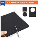 MAGZO 5Pcs Adhesive Foam Padding 1/8 in Thick X 12 in X 8 in,Closed Cell Foam Sheets Neoprene Rubber Self Stick Pads Anti Vibration Pads,Black (12in x 8in x 1/8in, 5Pcs)