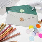 Wax Seal Sticks Bronze, ONWINPOR 20pcs Glue Gun Wax Sealing Sticks for Wax Seal Stamp, Bronze Gold Mini Wax Gun Sticks Suit to 0.28'' Glue Gun, Wedding Invitations, Envelope (Copper)