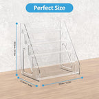 5 Tier Acrylic Card Display Stand, Clear Display for Greeting Cards, Sports Cards, Postcards, Stickers & Brochures