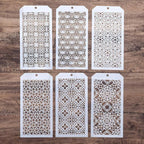 DIY Decorative Stencil Template for Scrapbooking Painting on Wall Furniture Crafts,Set of 6 (Seamless Vertigo)