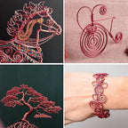 Aluminum Craft Wire, 95 Feet 2.0mm/ 14 Gauge Red Bendable Soft Metal Aluminum Wire Roll Bulk for DIY Crafts Sculpting Jewelry Making