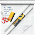 Self Adhesive Clear Glossy Laminating Roll 16” x 10ft 3 MIL Multipurpose Laminating Film Roll Peel and Stick