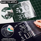 VINYL FROG Metallic Foil HTV Vinyl Roll 12" x5ft Silver Chrome Iron on Vinyl Easy to Cut & Weed Heat Transfer Vinyl DIY Heat Press Design for T-Shirts