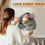 Wooden Puzzles for Adults, Spring Flower Wooden Jigsaw Puzzle for Adults, 100 Piece Unique Animal Shape Wood Puzzles Adult, Birthday Party Gifts for Friends & Family Game Home Decor (S-8.5 * 8.3in)