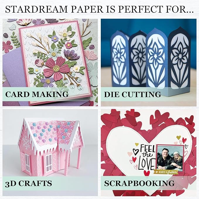 Cardstock Warehouse Stardream Silver Cardstock Paper - 25 Sheets, 8.5 x 11" – 105 lb / 284 GSM Premium Metallic Silver Card Stock for High-end Printing, Card Making, Die-cutting & DIY Projects