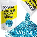 Hemway Glitter for Resin 100g Ocean Blue Holographic Metallic Crystals for Epoxy Craft Super Chunky Flakes Tumblers Wax Melt