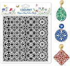 CHGCRAFT Mandala Pattern Polymer Clay Texture Sheet Retro Tile Pattern Silicone Texture Mat for Polymer Clay Making Earrings Jewelry DIY Crafts 5.5 × 5.5 Inch