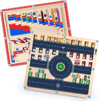 2 in 1 Magnetic Color and Number Maze Montessori Toy for Girls Educational Magnetic Puzzle Game Wooden Board for Preschool Learning Activities and Busy Playtime Magnetic Maze for Developing Skills
