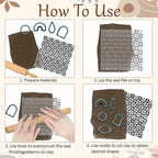 CHGCRAFT Lattice Pattern Polymer Clay Texture Sheets Geometric Flowers Silicone Texture Stamp Clay Texture Mat Modeling Pattern Pad Sheets for Jewelry and Earrings Tools, 5.5x5.5 inch
