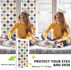 DKTIE Window Privacy Film Frosted Glass Static Cling UV Sun Blocking Heat Control Window Tint Day and Night Insulation Home Bathroom Door Decorative (S533, 29.5in X 118.1in)