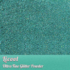 Holographic Fine Glitter, 100g Craft Glitter for Epoxy Resin, Iridescent Sequins, Loose Glitter for Face Body Hair Eye, Makeup Cosmetic Glitter for Nails Festival Decoration (Laser Greenish Blue)