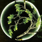 39.3in Bendable Artificial Pine Tree Bark Branches Trunk Fake Wood Root Twigs Plants Vines Garland With Green Leaf For Wall Hanging Reptile Outdoor Home Room Jungle Halloween X'mas Decoration