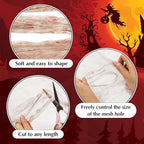 Boao Halloween Cheese cloth 70.87 x 196.85 Inch Light Bloody Cheesecloth Roll for Crafts Large Cotton Muslin Gauze Fabric for Halloween Outdoor & Indoor Spooky Decoration