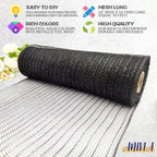 Anivia Deco Mesh Ribbon, 10inch x 30 Feet Each Roll Metallic Foil Mesh Ribbon for Wreaths Swags, Holloween, and Christmas Tree Decoration (Black)