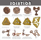 Metal Brain Teasers Puzzles for Kids and Adults 3 PCS Unlock Interlocking Puzzles IQ Logic Test Disentanglement Educational Toy for Kids Adults