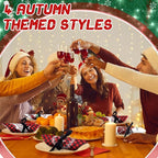 Janlaugh 200 Pcs Christmas Paper Cocktail Napkins Disposable 2 Ply Xmas Style Decoupage Beverage Napkins for Xmas Holiday Winter Dinner Table Decor
