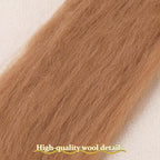 QMNNMA Wool Roving 0.88 lb (14.1 Ounces), Colored Natural Wool Roving for Spinning, Soft Chunky Yarn for Wool Felting, Felting Pad, Felting Supply, Wool Yarn Bulk, Carded Stuffing