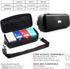 Quiver Time Black Bolt Card Carrying Case fits Pokemon Cards and other TCG Games - Storage Bag for Playing/Trading Cards and Deck Box (Straps, Dividers & 100 Apollo Card Sleeves)