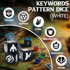 48 Pieces Abilities Keywords Counter Dice MTG Dice 1/+1 Counters Bulk Creature Stats Buff Tokens Dice Set for Magic The Gathering, MTG, TCG, Card Games Accessories (Multicolor)