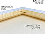 milo Stretched Artist Canvas | 24x30 inches | 4 Pack | 1.5” inch Thick Gallery Profile | 11 oz Primed Large Canvases for Painting, Ready to Paint Art Supplies for Acrylic, Oil