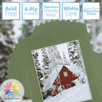 Mat Board Center, Pack of 10, 11x14 for 8x10 Rock Garden Color Mats - Acid Free, 4-ply Thickness, White Core - for Pictures, Photos, Framing