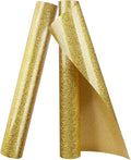 TORC Gold Glitter HTV Heat Transfer Vinyl 2 Rolls Iron on Vinyl for T Shirts Crafts 12 inch x 5 ft